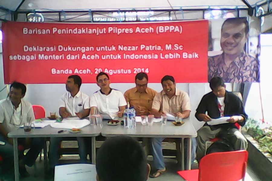 Elemen sipil BPPA saat menyatakan dukungannya. Foto Taufik